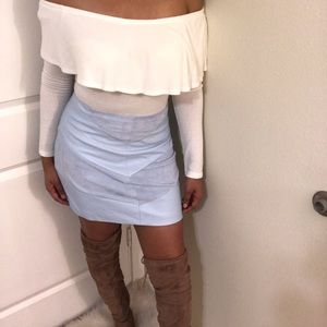 Baby Blue Mini Skirt